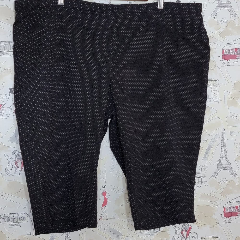 3X Polka Dot Basic Editions Bermuda Dress Shorts Plus Size